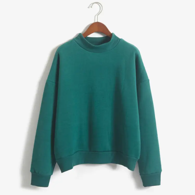 Women's Navy Blue Loose Fleece Sweater 4 Size Fall Winter - Image 4
