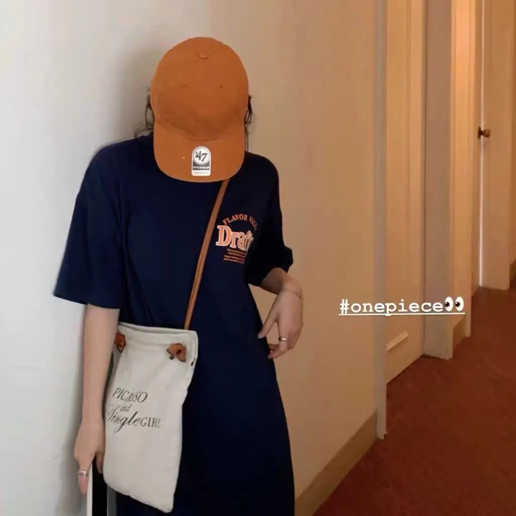 Summer 2025 Chubby Sister Long Dress Blue Oversized - Image 6