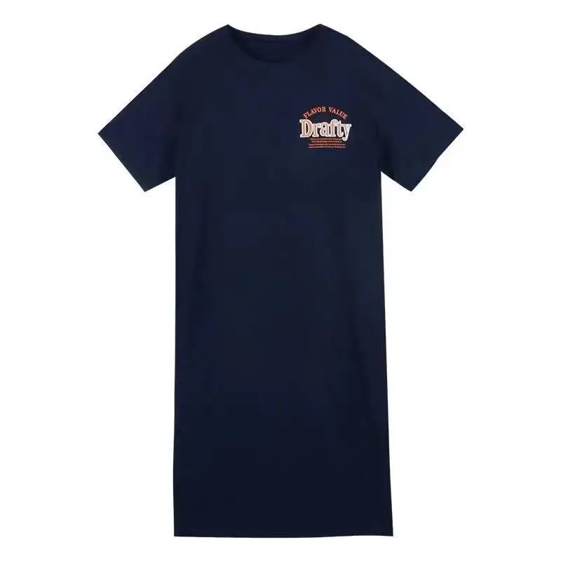 Summer 2025 Chubby Sister Long Dress Blue Oversized - Image 7