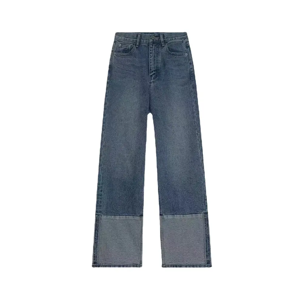 Women Blue Flanged Jeans High Waist Slimming Spring Autumn - Image 6