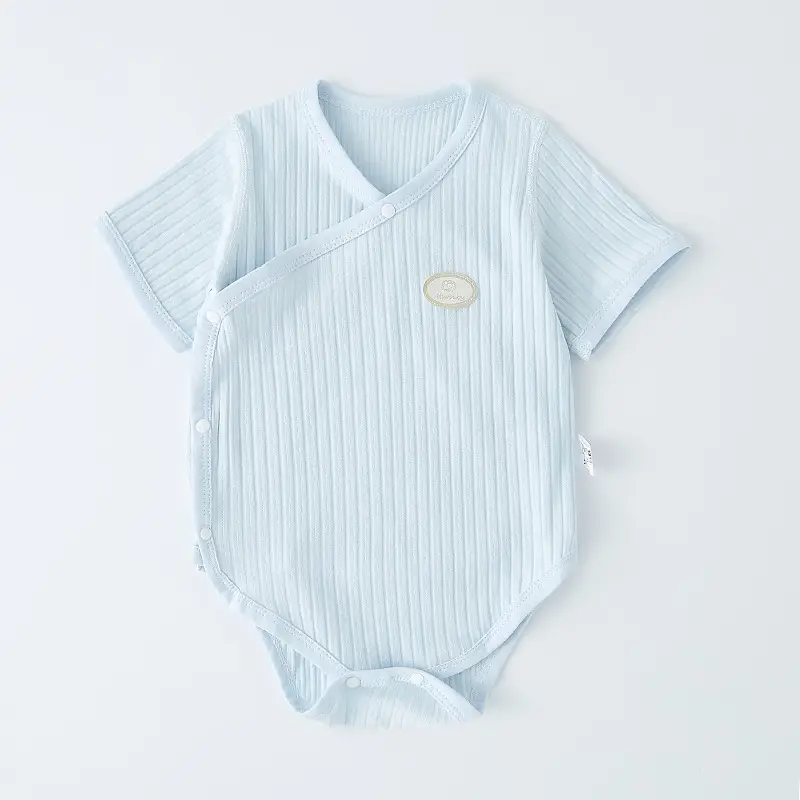 Baby's Green Striped Wrap Body Shorts Set