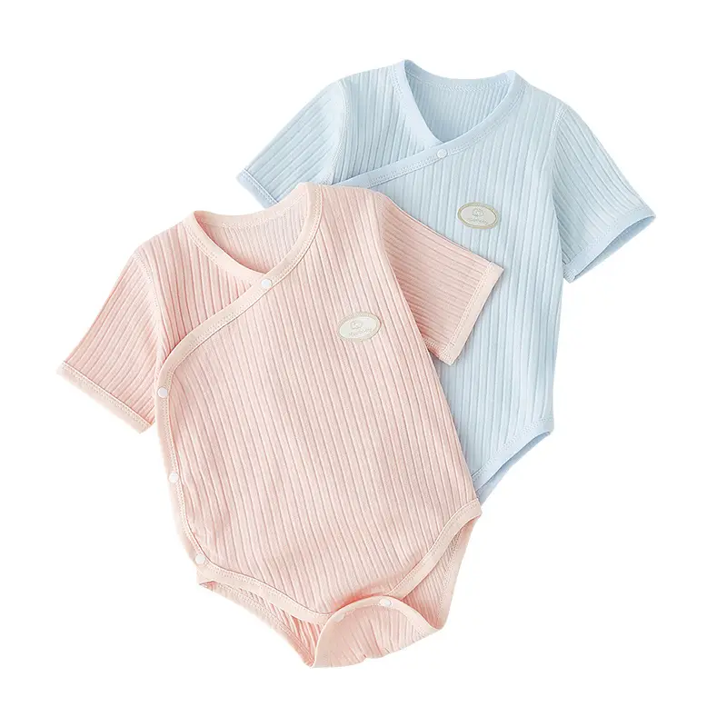 Baby's Green Striped Wrap Body Shorts Set