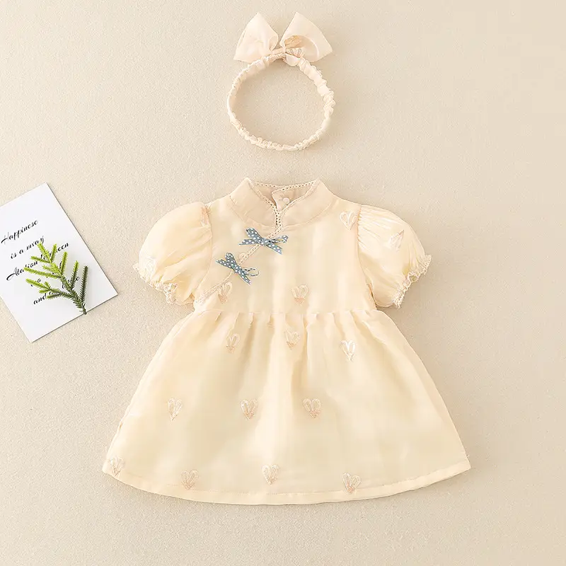 Newborn Girl Jumpsuit Summer Harem Chinese Style - Image 5