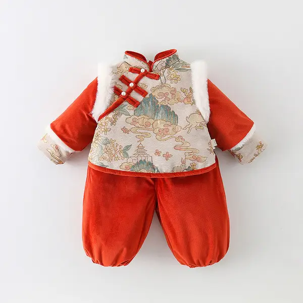 Newborn Girl Jumpsuit Summer Harem Chinese Style — feature 5