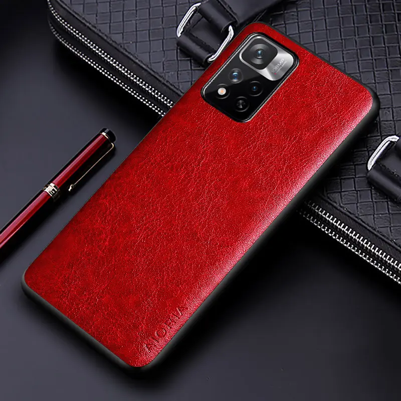 Xiaomi Redmi Note 11 Pro Phone Case PU Leather Black