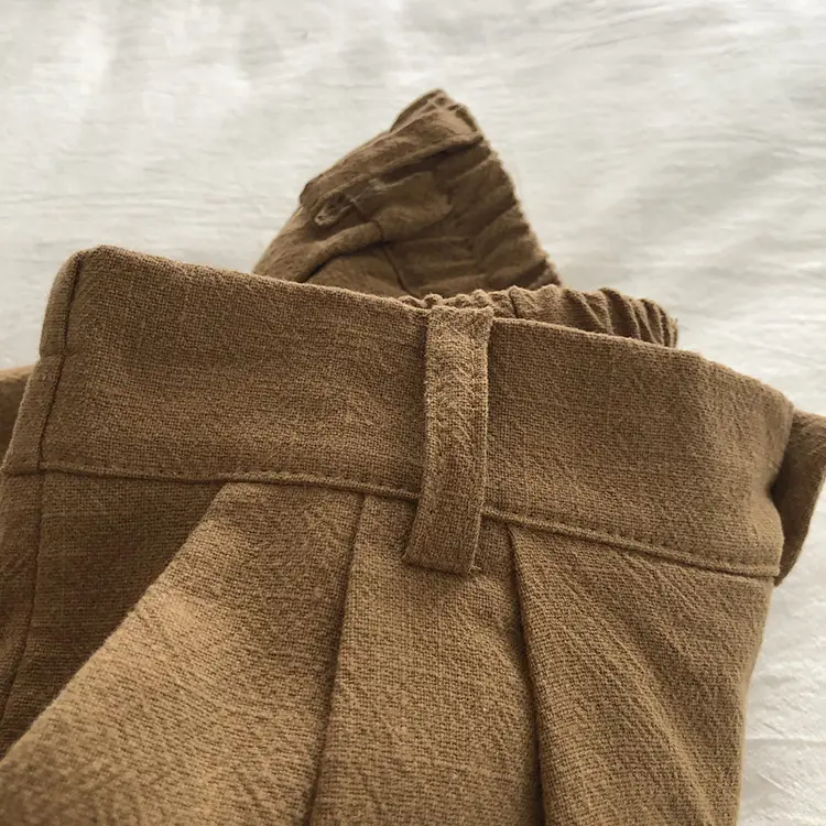 2025 Linen Wide Leg Shorts Japanese Style High Waist — feature 14
