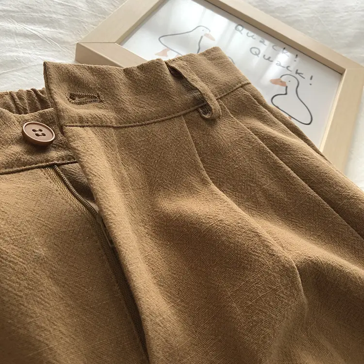 2025 Linen Wide Leg Shorts Japanese Style High Waist — feature 16