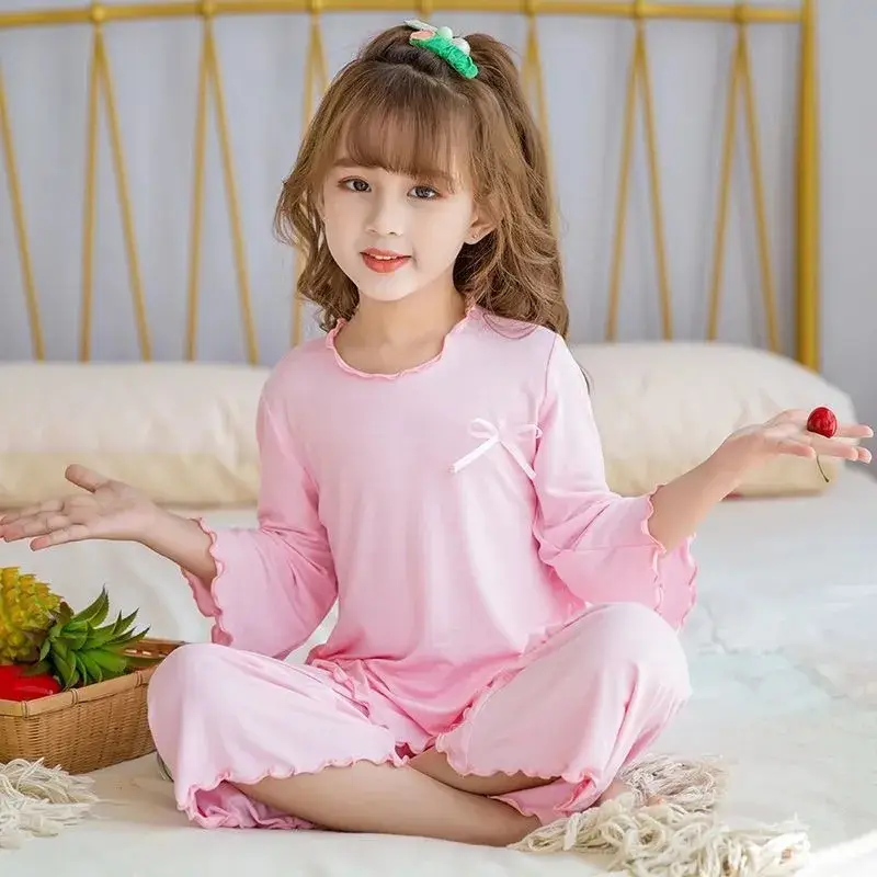 Girls Pink Pajama Set for Summer Comfort - Image 4