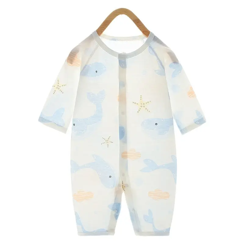 Baby Cotton Jumpsuit Summer Newborn Long Sleeve - Image 13