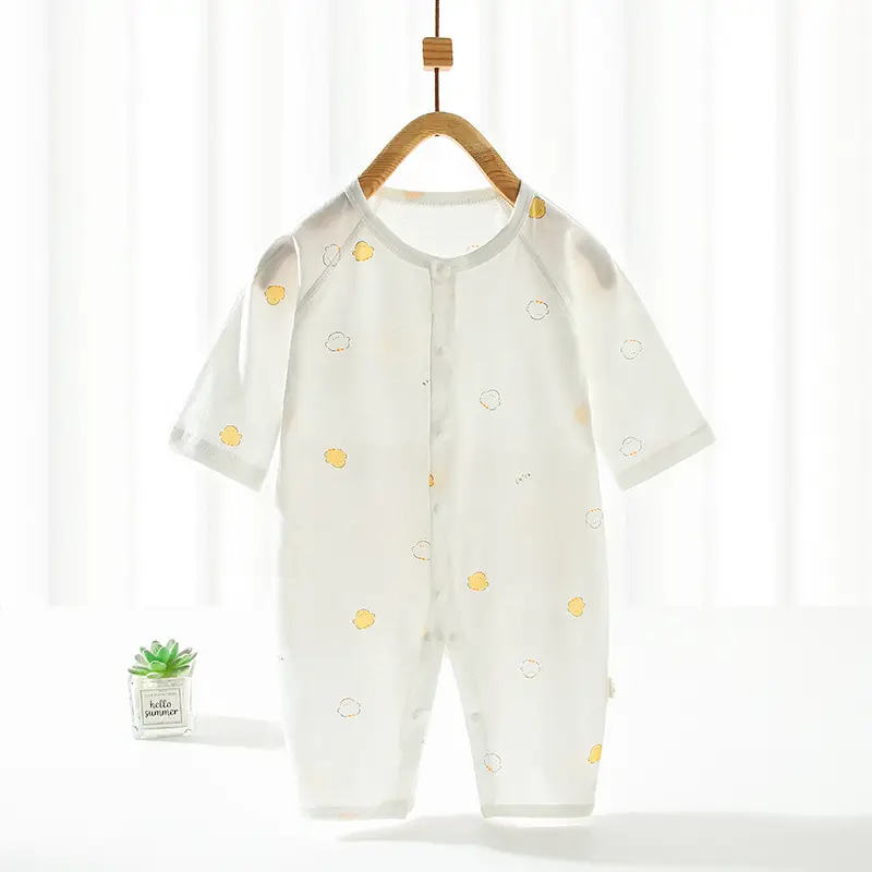 Baby Cotton Jumpsuit Summer Newborn Long Sleeve - Image 8