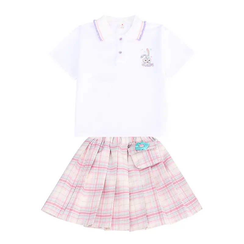 Girls Pleated Skirt Bag Suit Summer 2025 - Image 6