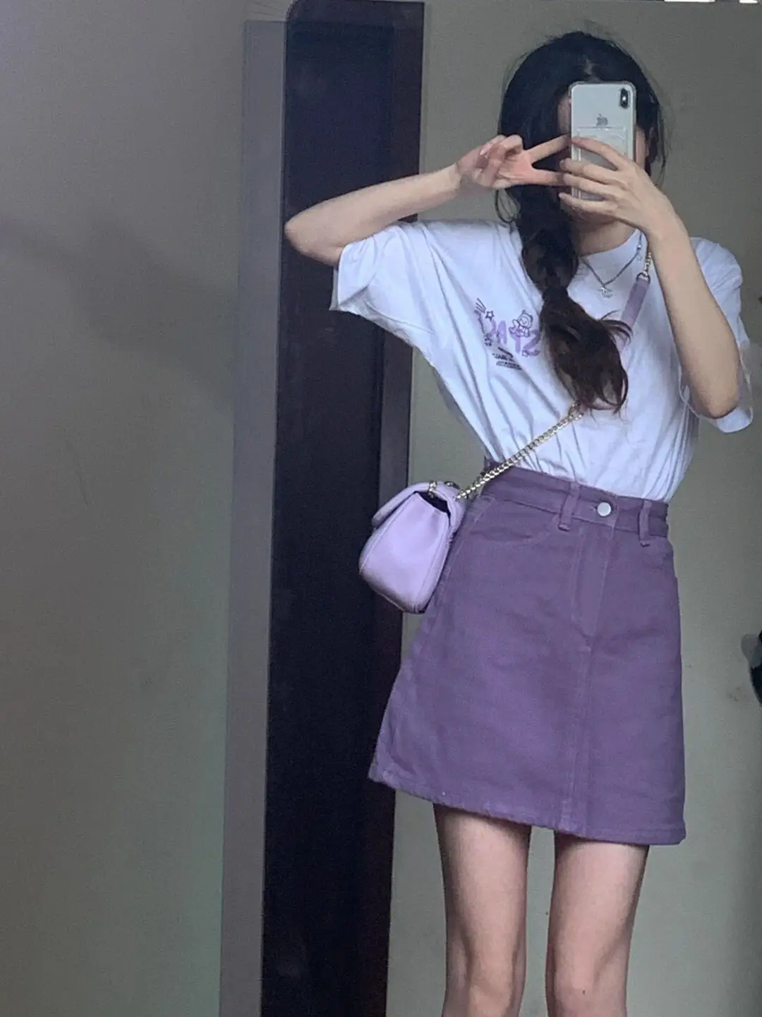 Vintage Purple Denim Hip Skirt Women Summer — feature 1