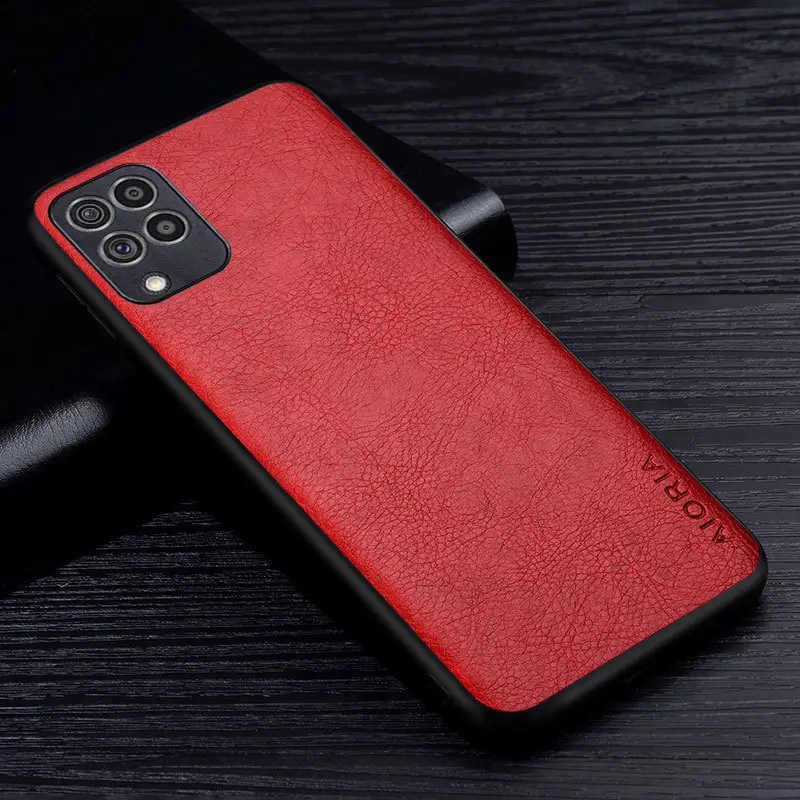 Samsung M51 M62 M52 M51 Phone Case Red Litchi Pattern