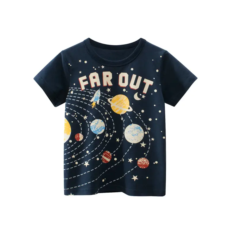 27kids Boys T-Shirt Navy Blue Summer Short Sleeve - Image 2
