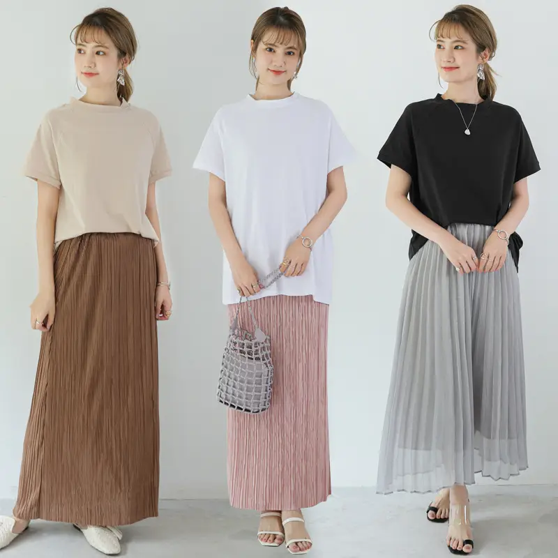 Women Striped Cotton T-Shirt Raglan Sleeve Half High Neck - Image 15