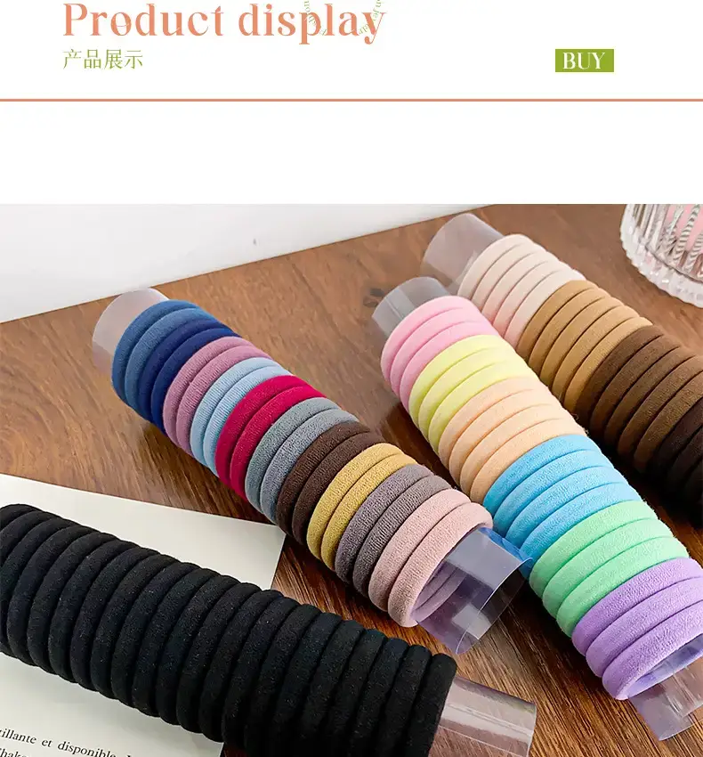 20 Pc Colorful Hair Tie Towel Ring Set — feature 4