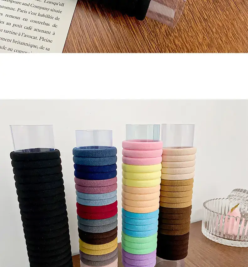 20 Pc Colorful Hair Tie Towel Ring Set — feature 5