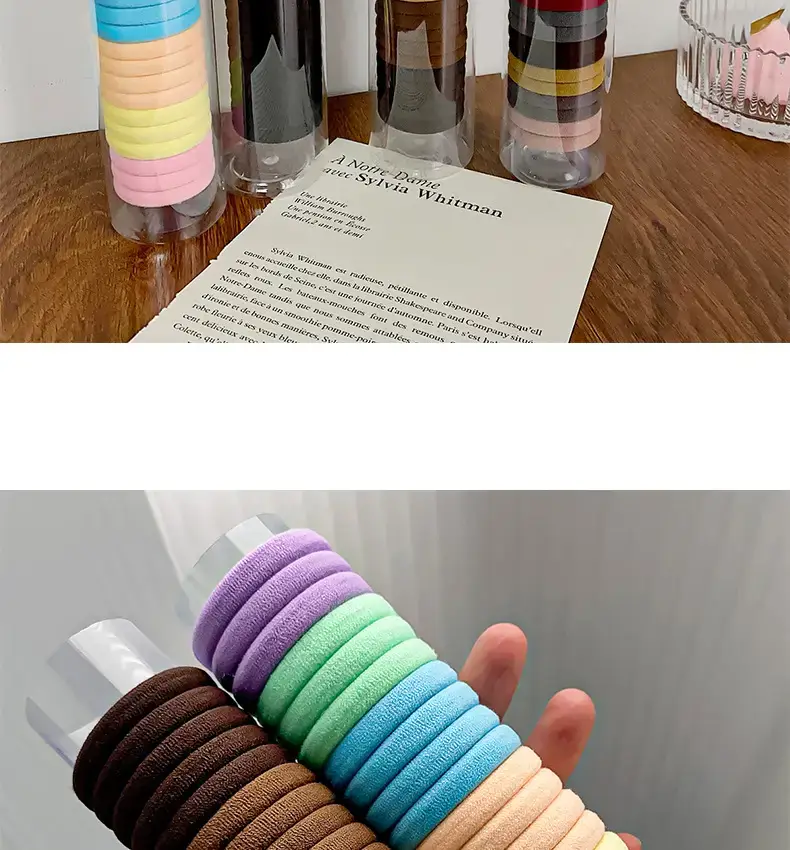 20 Pc Colorful Hair Tie Towel Ring Set — feature 7
