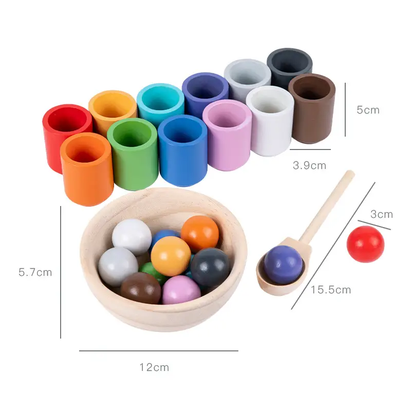 12 Color Ball & Cup Educational Toy for Kids - Image 10