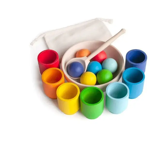 12 Color Ball & Cup Educational Toy for Kids - Image 4