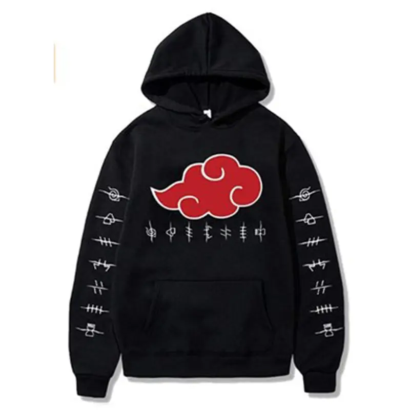 Men Black Itachi Hoodie Casual Hooded Sweatshirt - Image 11