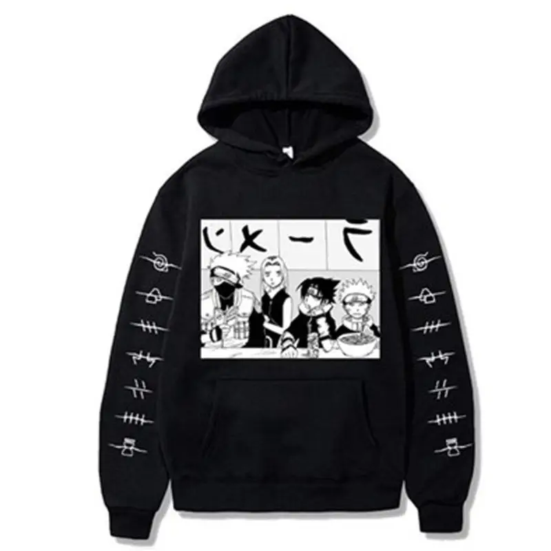 Men Black Itachi Hoodie Casual Hooded Sweatshirt - Image 14