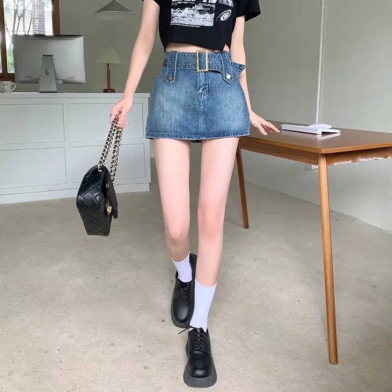 2026 High-Waisted Retro Denim Shorts for Women - Image 3