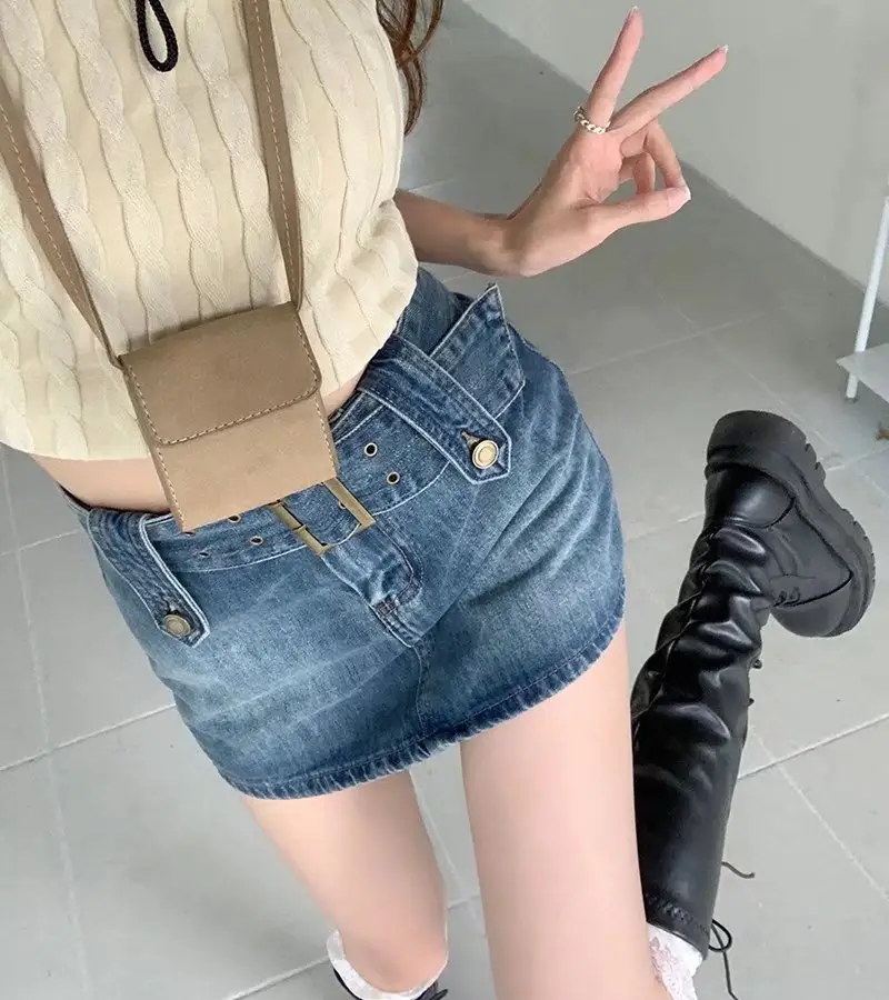 2026 High-Waisted Retro Denim Shorts for Women — feature 35