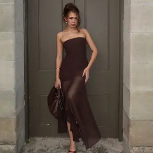 Pink Backless Strap Flat Dress for Women — feature 7