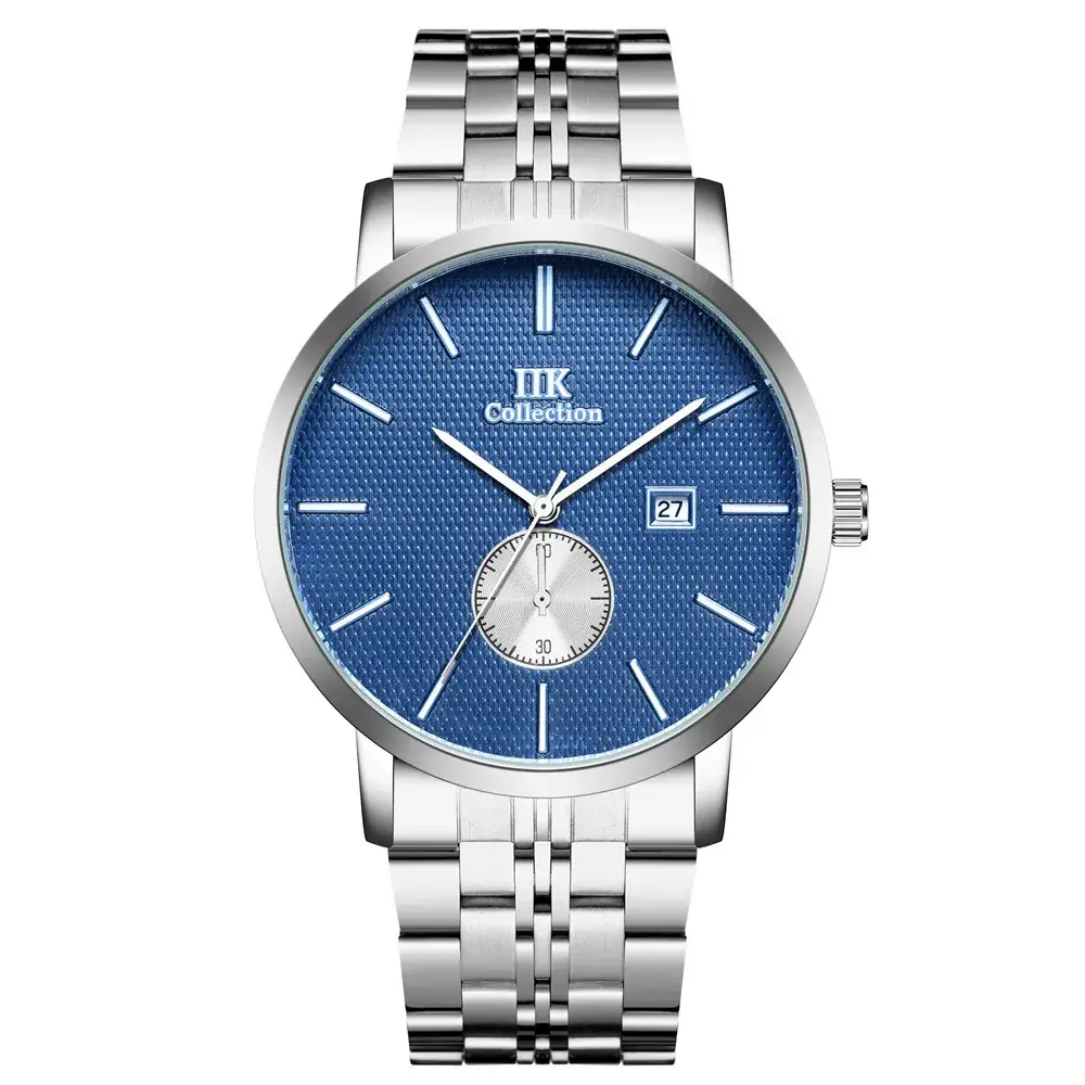IIK Men's Quartz Steel Belt Watch with Calendar