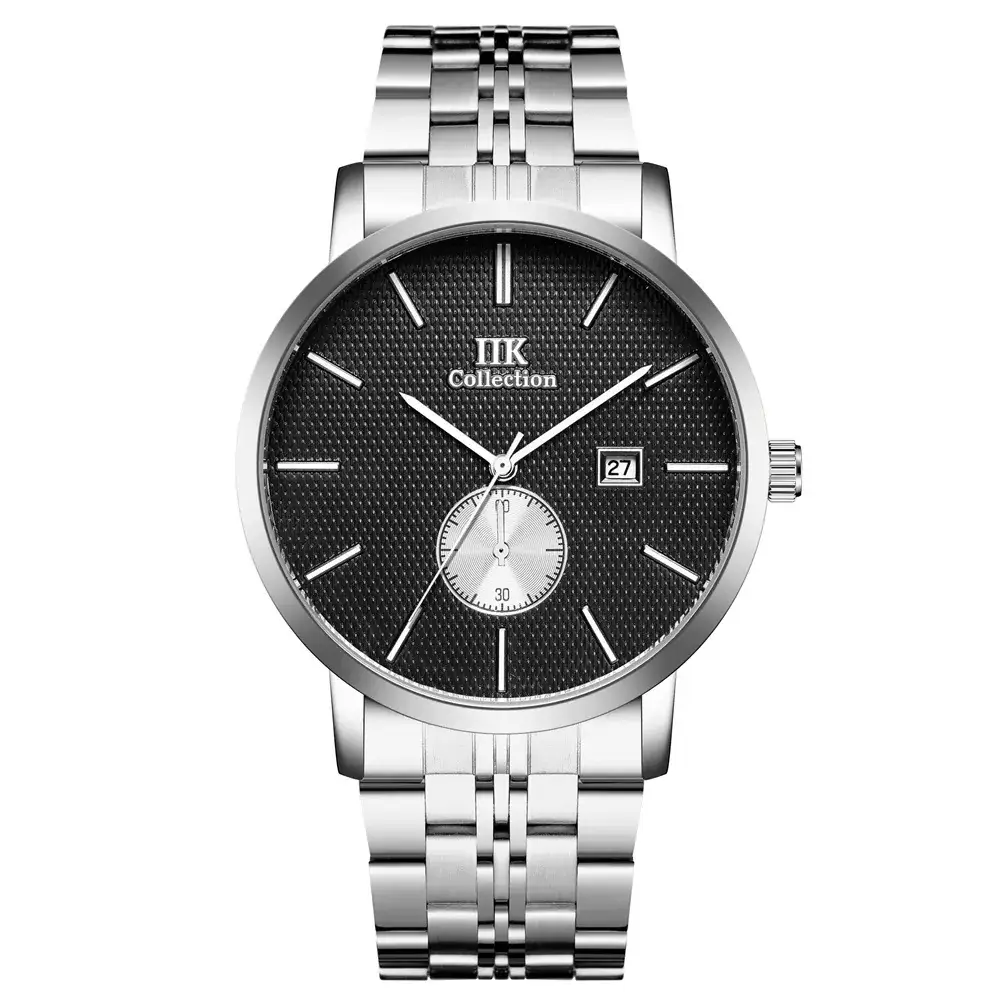 IIK Men's Quartz Steel Belt Watch with Calendar