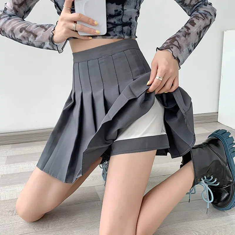 Women Pleated Skirt High Waist Spring Summer 2023 - Image 7