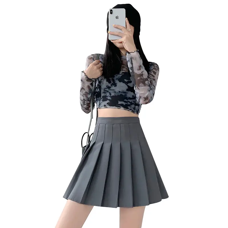 Women Pleated Skirt High Waist Spring Summer 2023 - Image 8