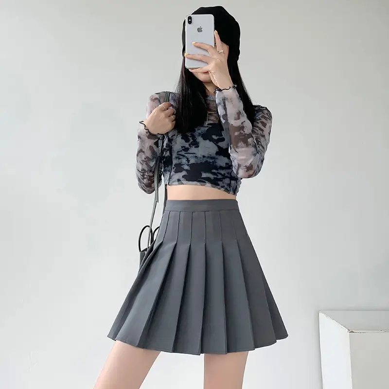 Women Pleated Skirt High Waist Spring Summer 2023 - Image 3