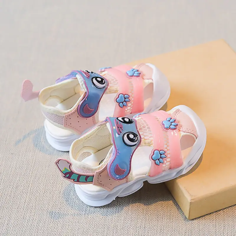 Candy Tiger Baby Sandals Pink Soft Sole