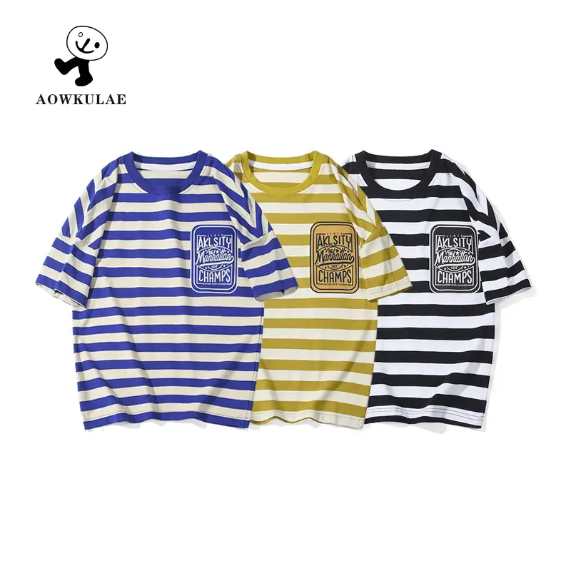Boys Striped Cotton T-Shirts All Colors Wholesale - Image 4