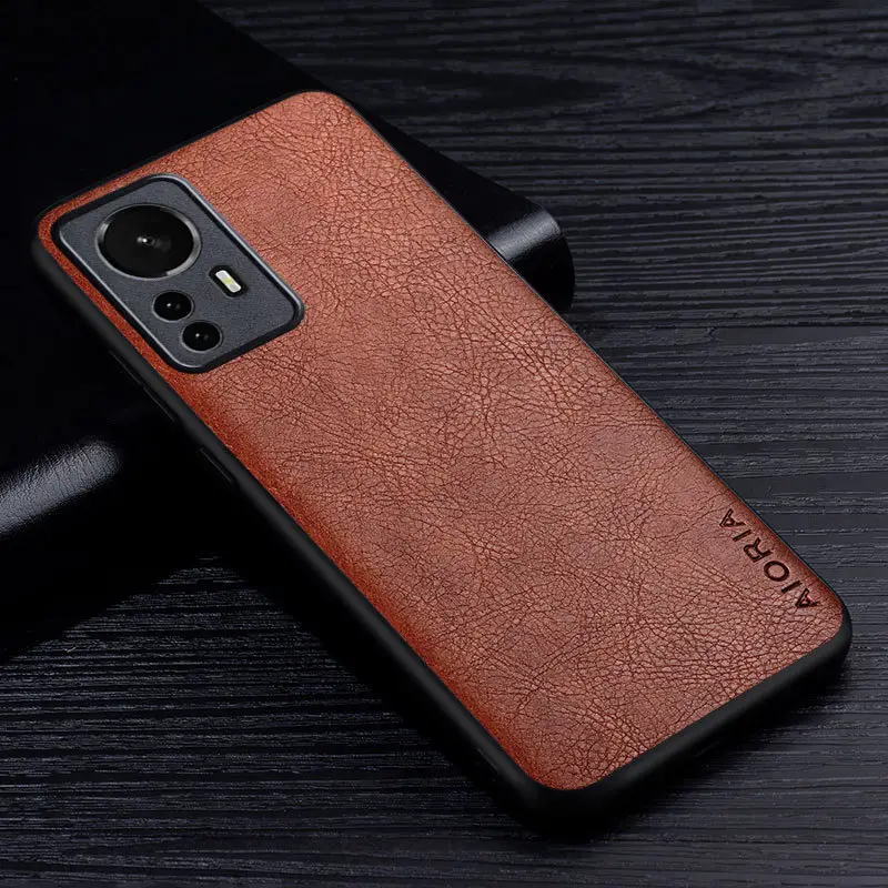 Red Leather Mi 11 Pro Phone Case with Litchi Pattern - Image 4