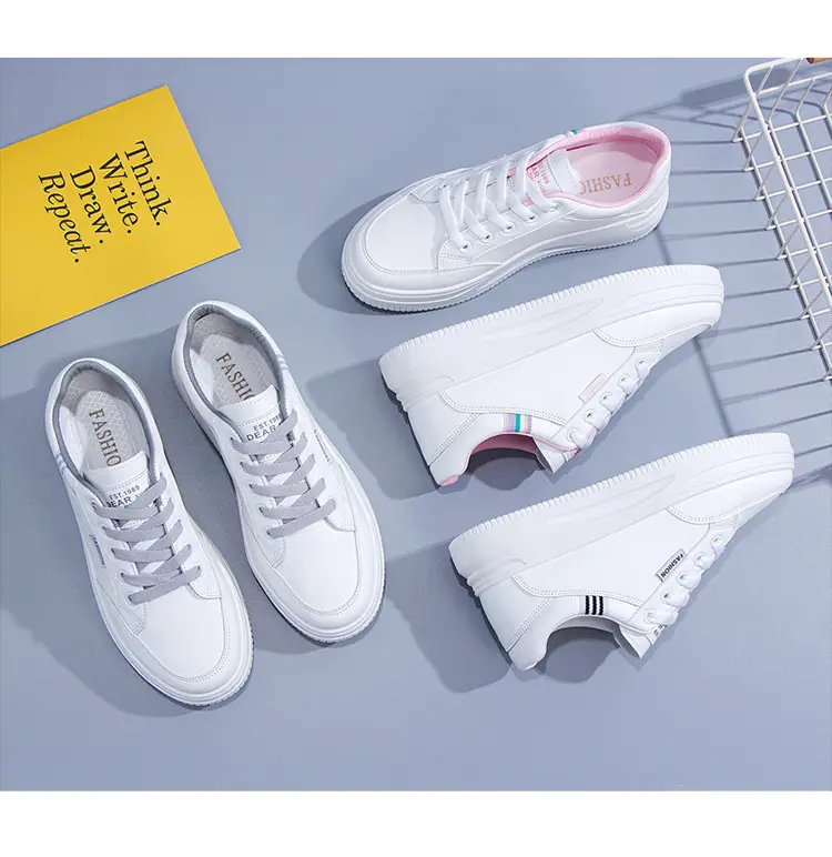 White Shoes Women's Spring and Summer sneaker Women's Sneakers New All-match Running Shoes Soft Sole Lightweight Casual Women's Shoes — feature 2