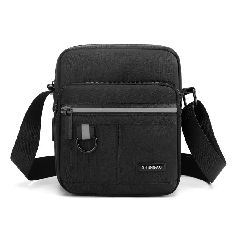 Men's Grey Oxford Crossbody Bag Commuting Business