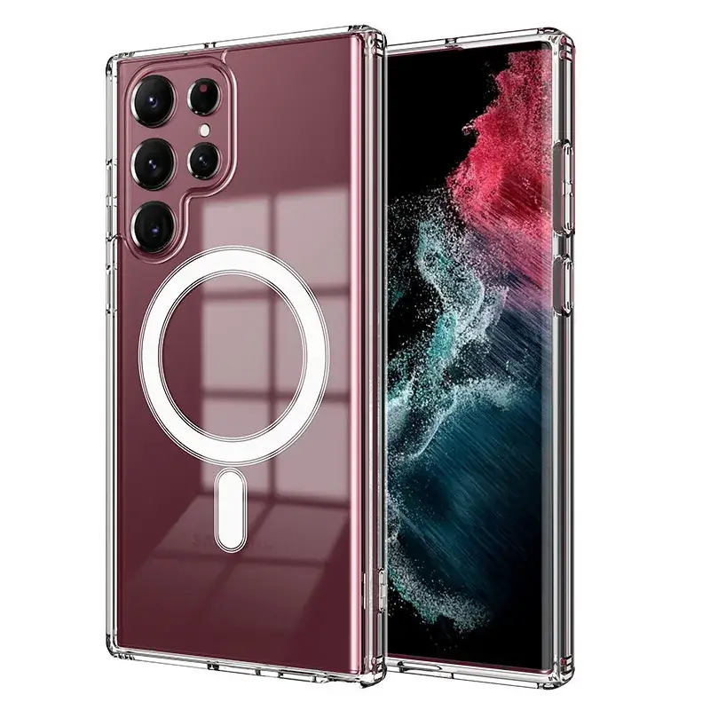 Samsung S25FE MagSafe Magnetic Phone Case Transparent Cover - Image 2