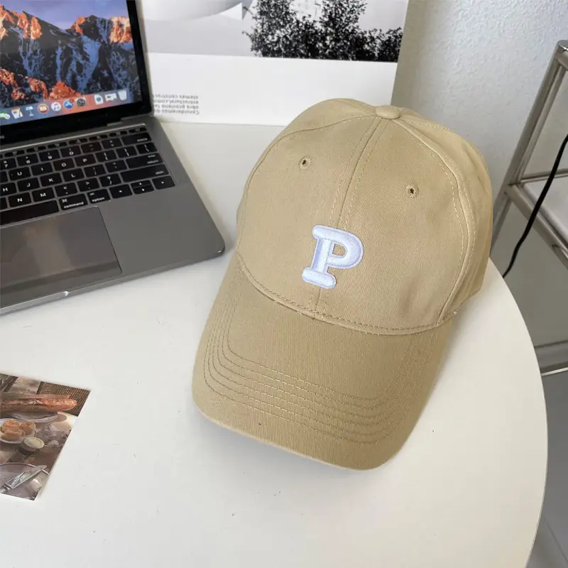 Women P-Logo Baseball Cap Cream - Image 7