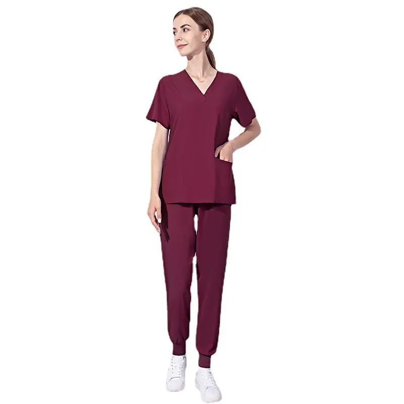 Pink Nurse Work Uniform Summer Set - Image 14