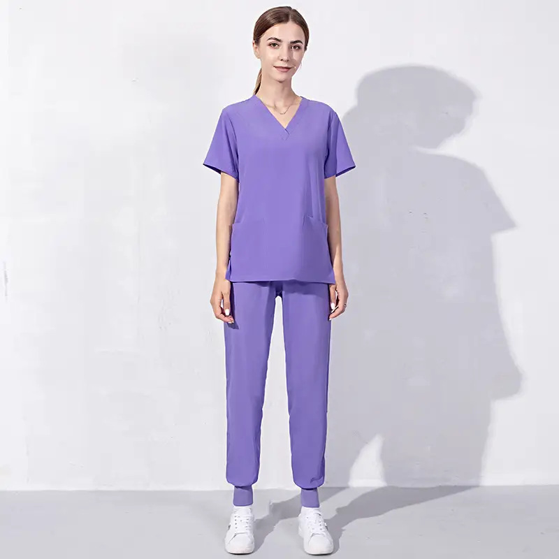 Pink Nurse Work Uniform Summer Set - Image 9