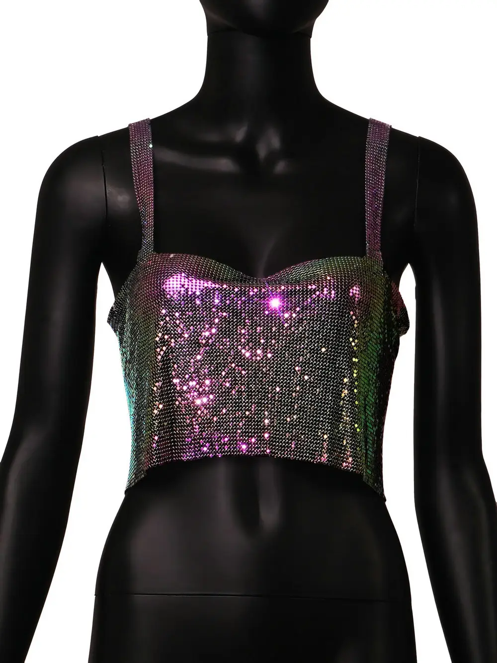 Golden Sequin Camisole Top for Women
