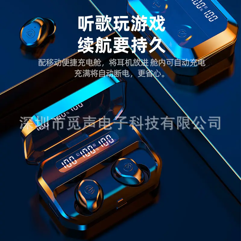 Pink Bluetooth Earbuds with Charging Case - Image 7