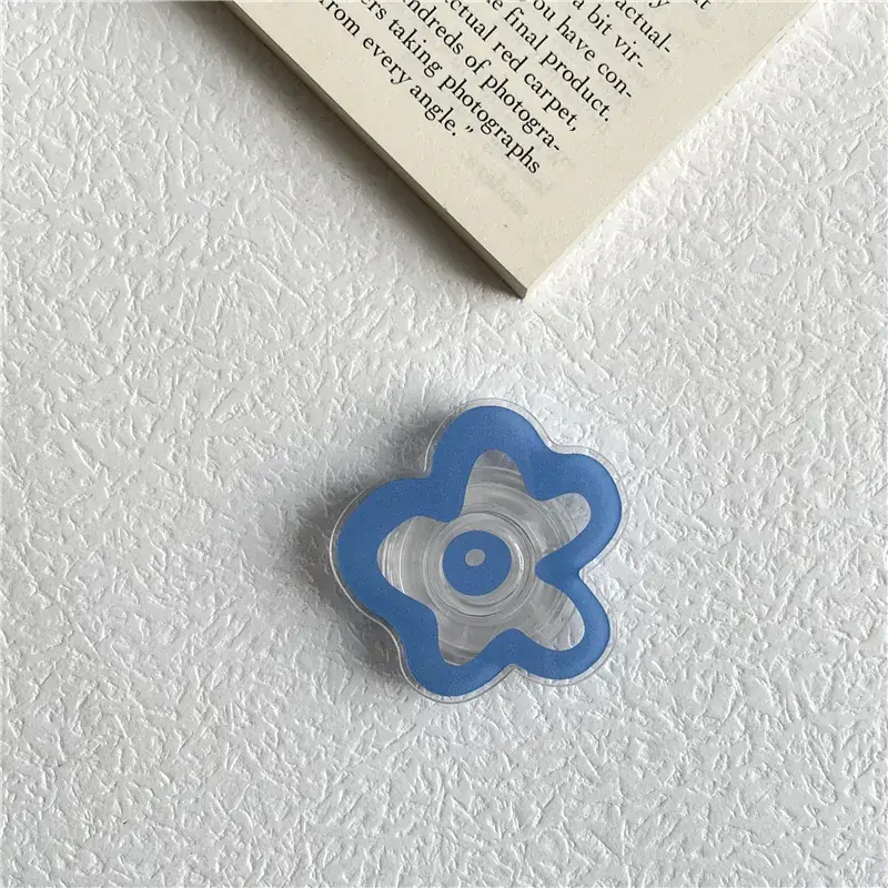 Blue Flower Decorative Bracket for Mobile Phone Ring - Image 6