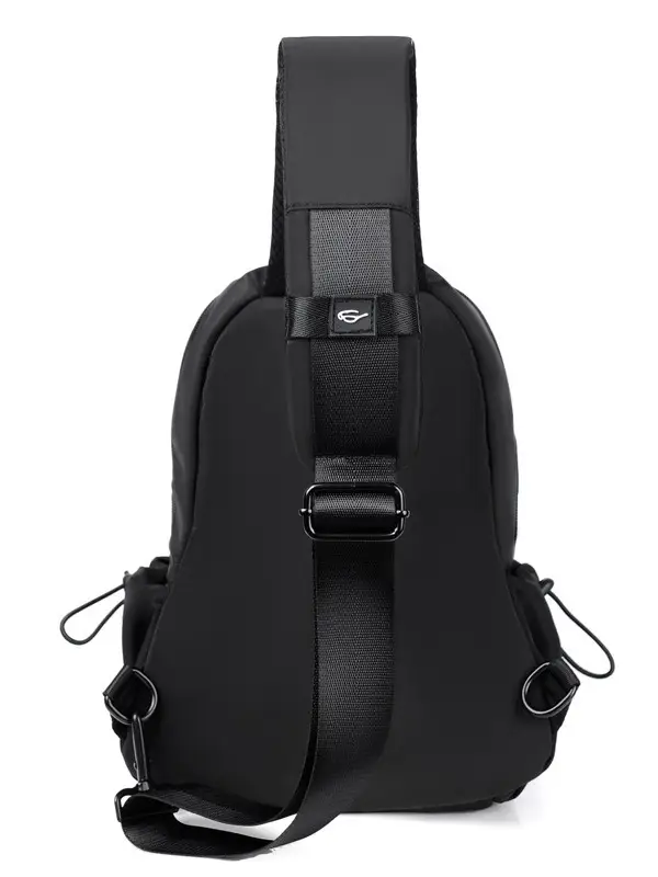Gray Crossbody Bag for Men USB Charging Travel - Image 5