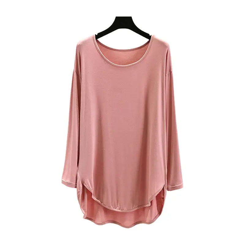 Women's White Long Sleeve T-Shirt Loose Fit Spring Summer - Image 13