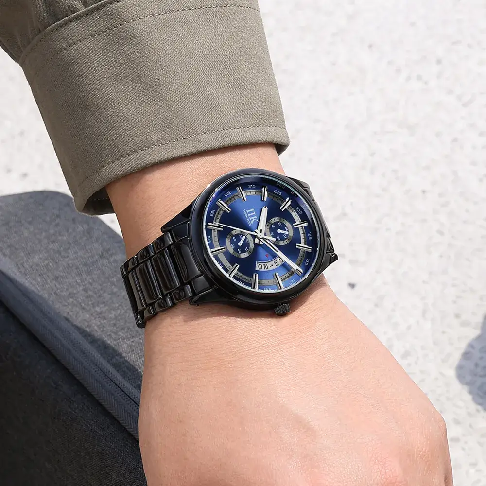 IIK Black Chronograph Men's Quartz Watch - Image 10