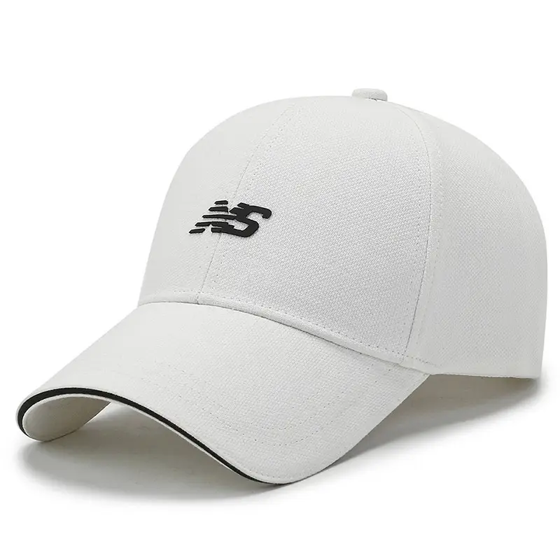 Men's Beige Letter Baseball Cap with Hard Bristle - Image 4